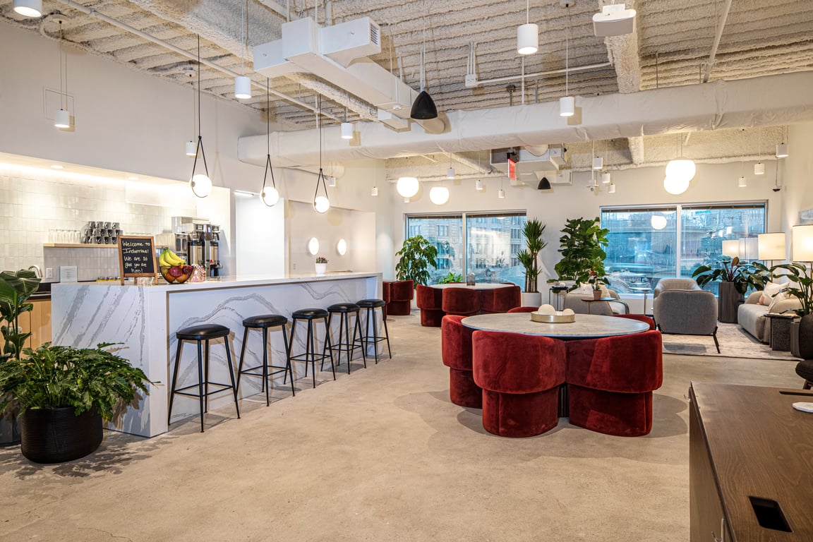 An interior shot of Industrious - Liberty Center