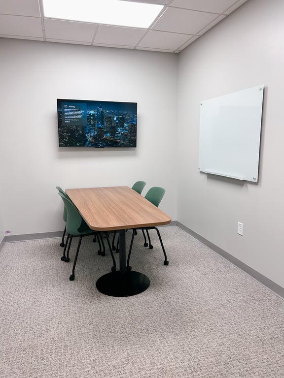 An interior shot of 4-person Huddle Room