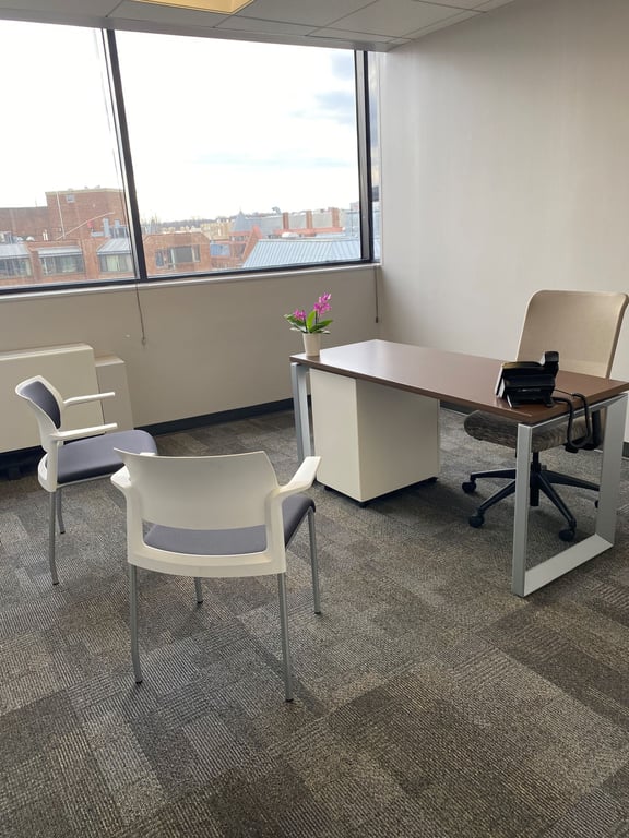An interior shot of 3 Person Private Exterior Office