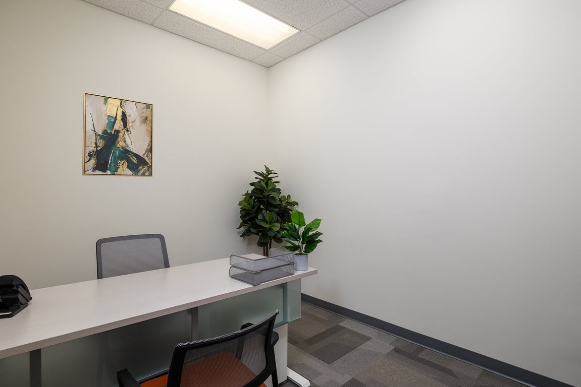 An interior shot of 2 Person - Interior Private Office 111