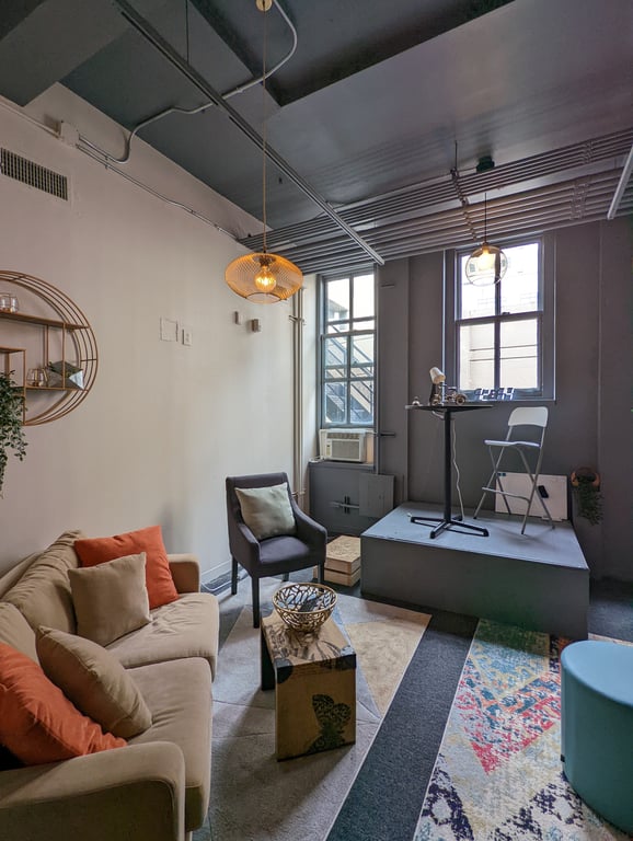 An interior shot of Podcast Room