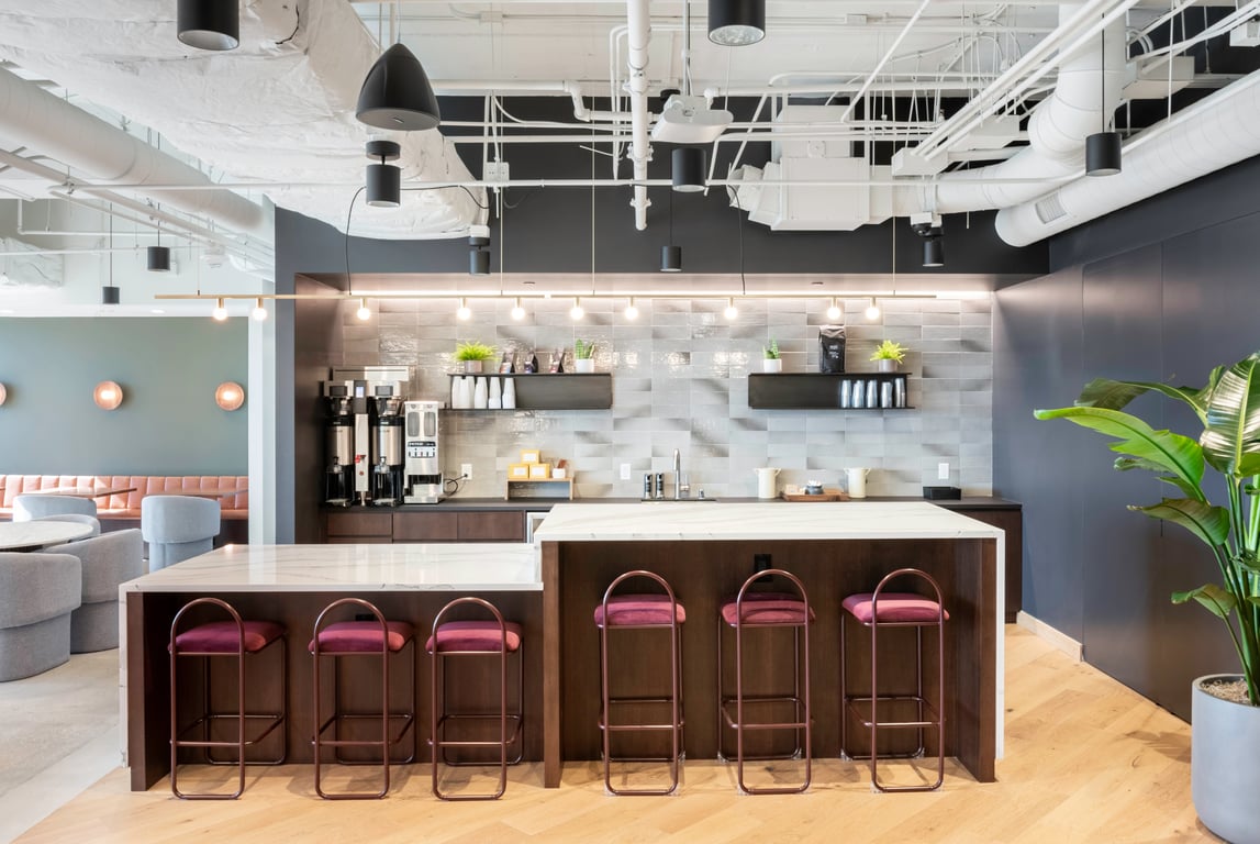 An interior shot of Industrious - Pasarroyo
