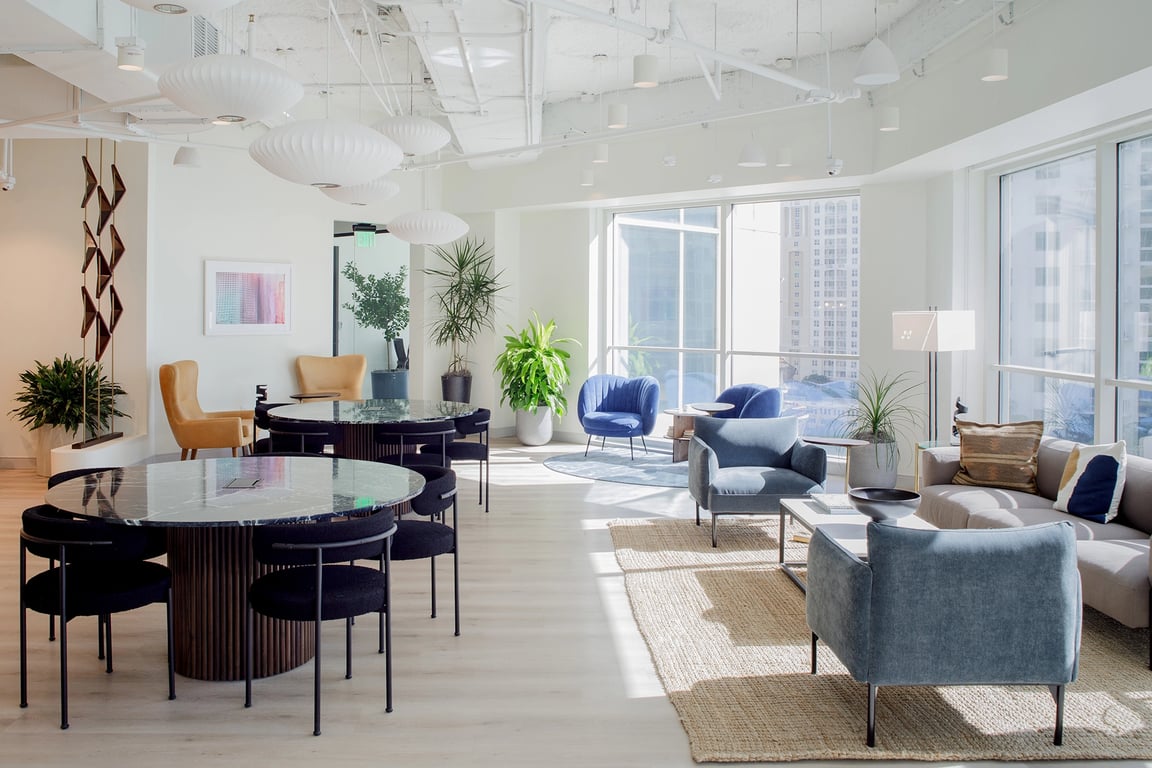 An interior shot of Industrious - Las Olas