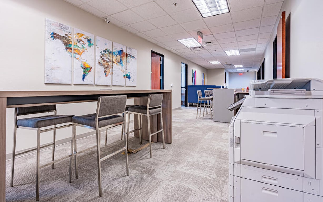 An interior shot of The Office Squad