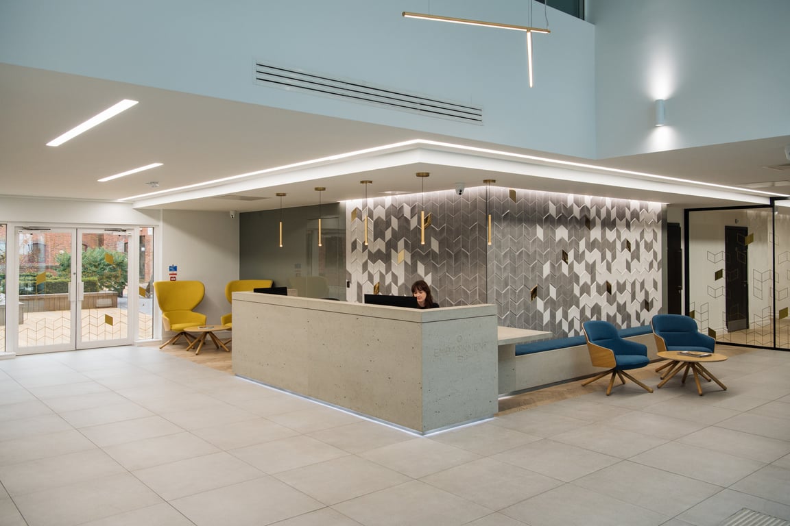 An interior shot of WIZU - One Embankment