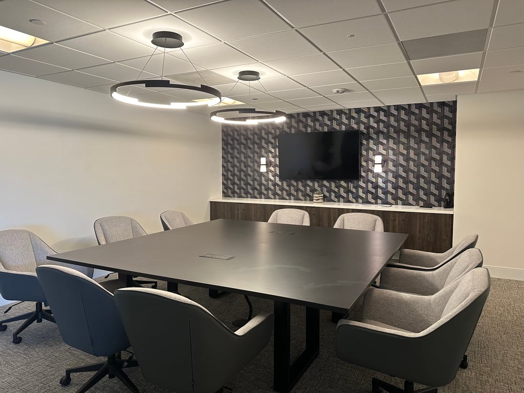 An interior shot of 10 Person Meeting Room