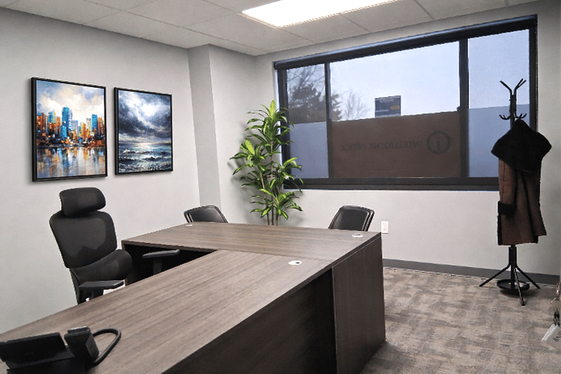 An interior shot of Office 112 - window