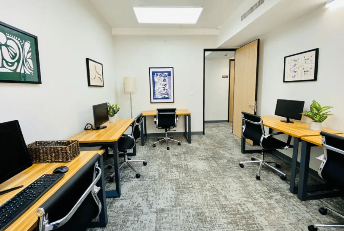 An interior shot of 4 Person Day Office