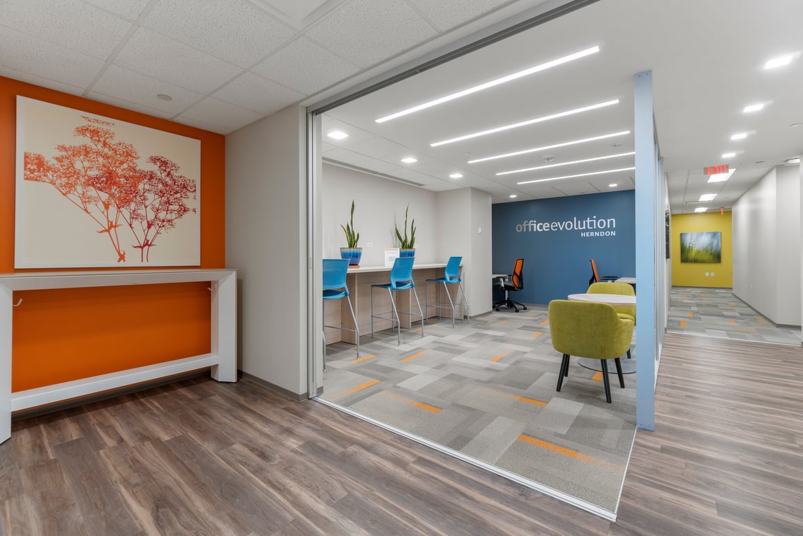An interior shot of Office Evolution - Herndon