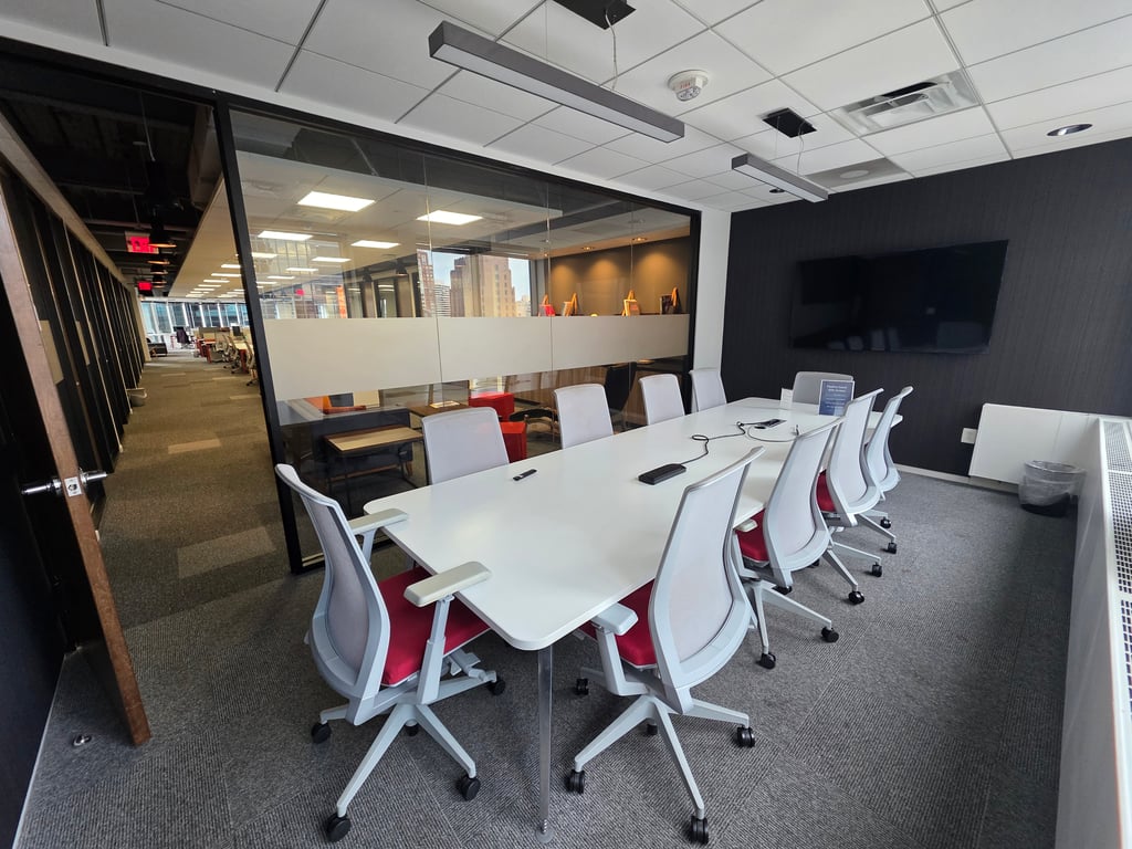 An interior shot of 10-Person Conference Room