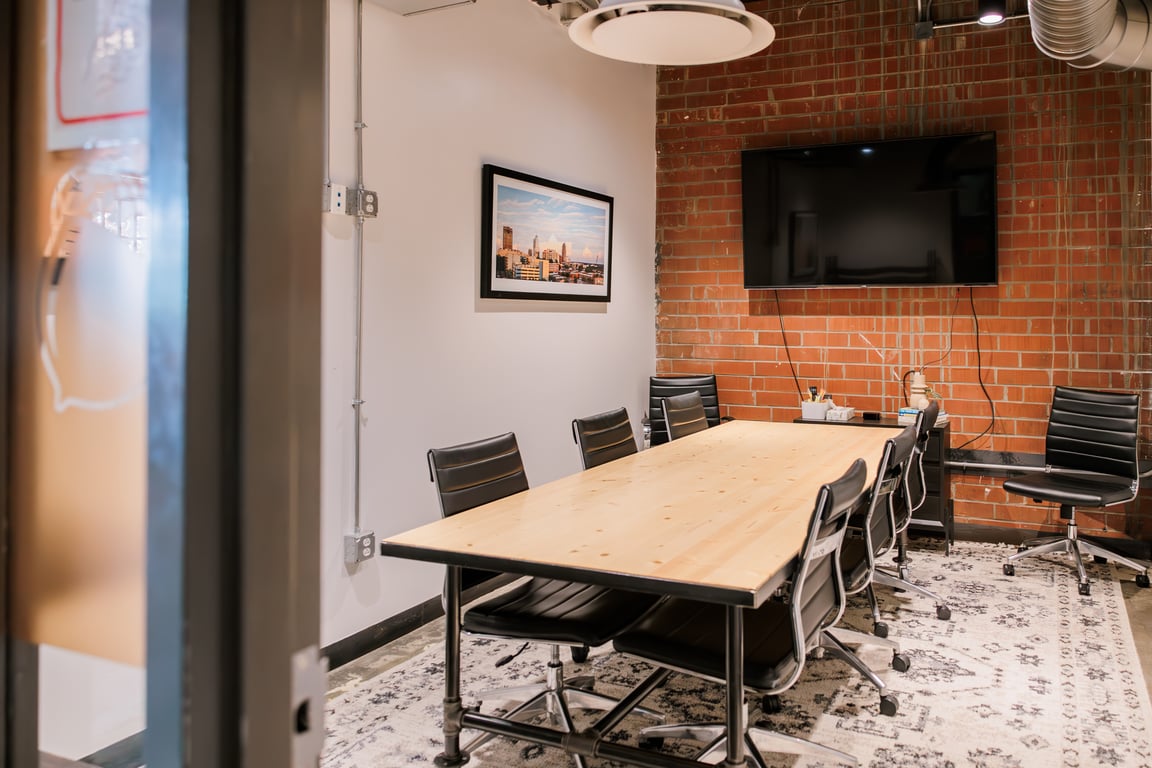 An interior shot of Dock 1 Conference Room (8 people)