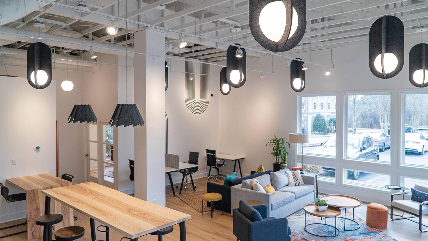 An interior shot of Flowspace Coworking
