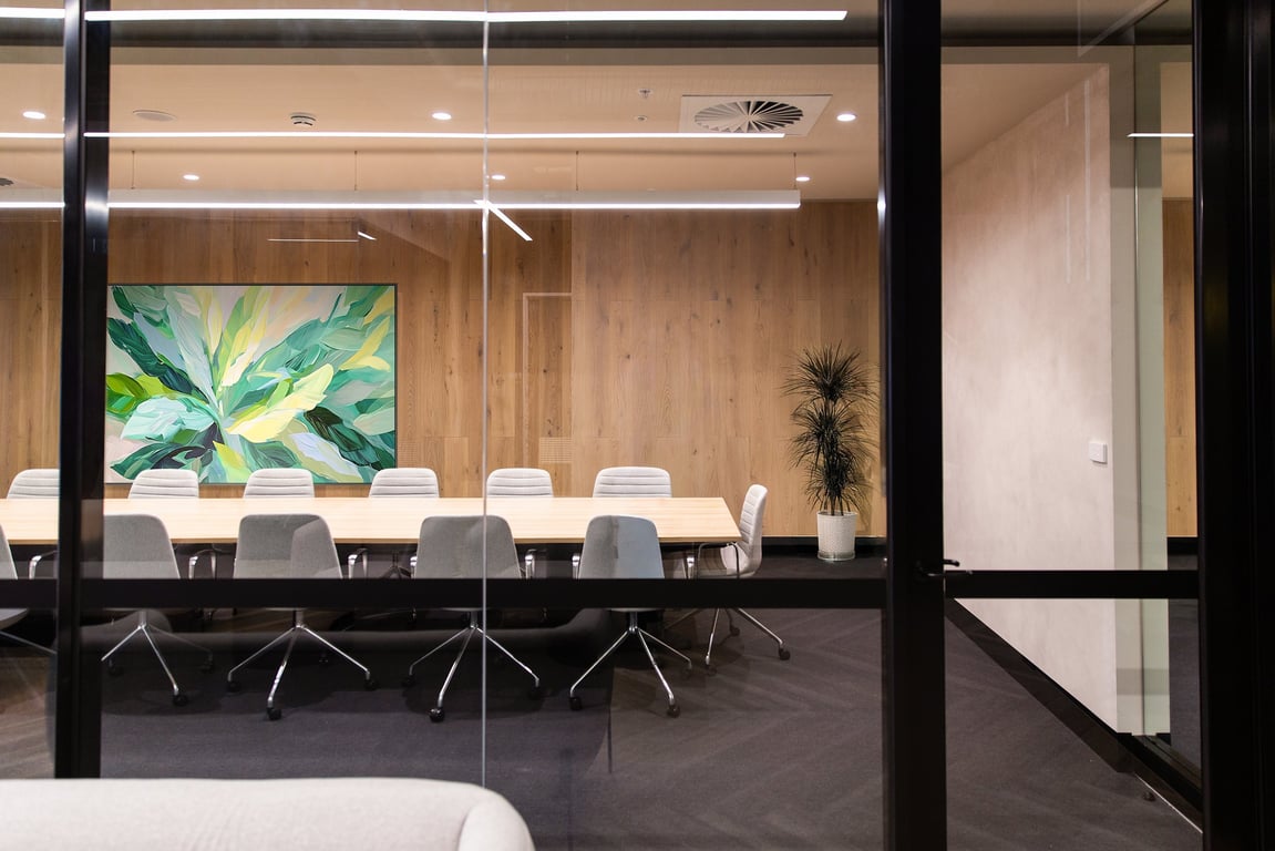 An interior shot of Abbotsford  Boardroom