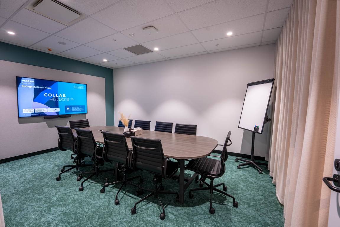 An interior shot of Springfield Board Room