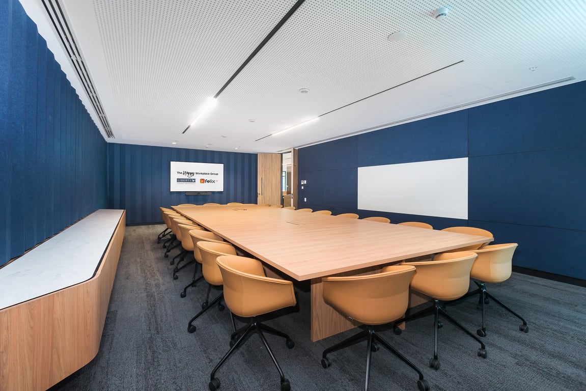 An interior shot of Jarrah Boardroom