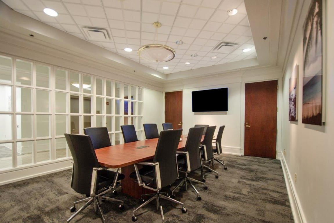 An interior shot of 10 Person Meeting Room
