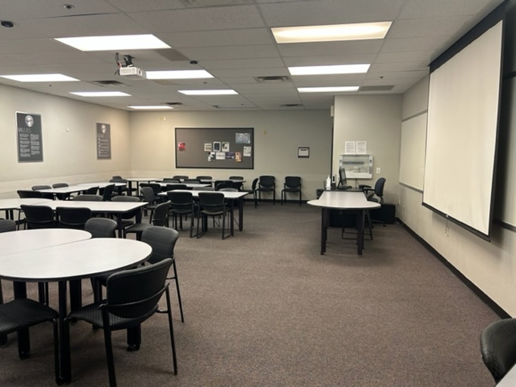 An interior shot of Large Classroom