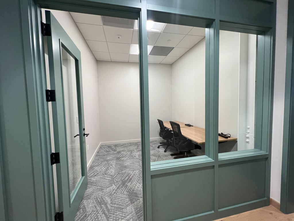 An interior shot of Private Office