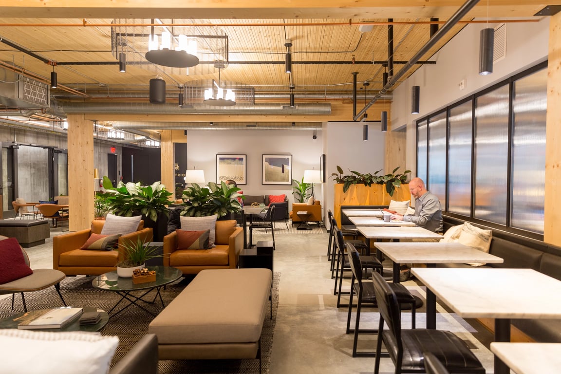 An interior shot of Industrious - North Loop