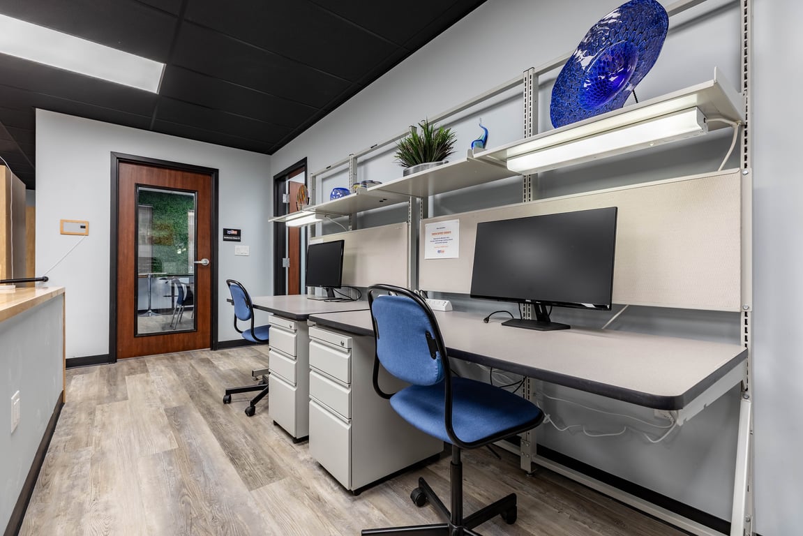 An interior shot of Dedicated Desk #1 - Shrewsbury