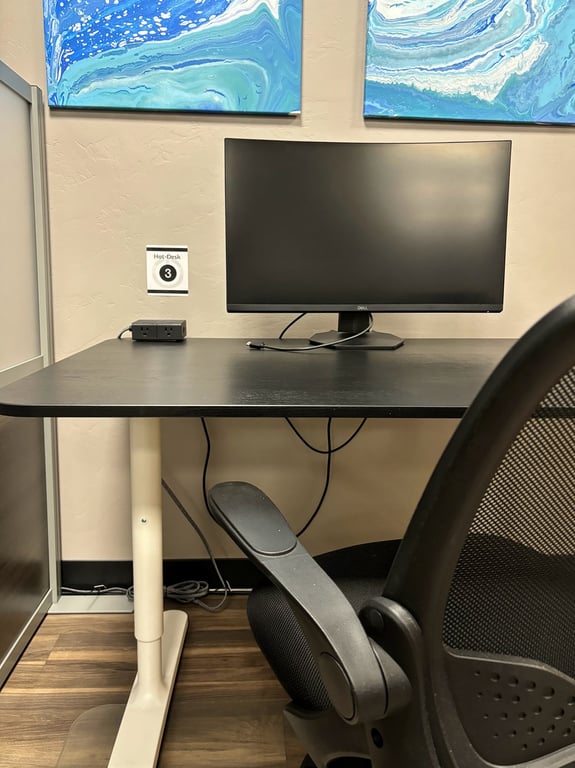 An interior shot of Hot Desk 3