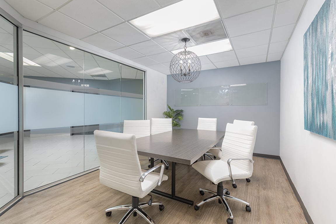An interior shot of 6 Person Meeting Room