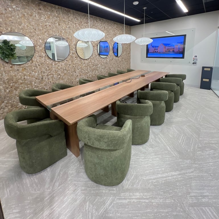 An interior shot of The Hamilton Boardroom