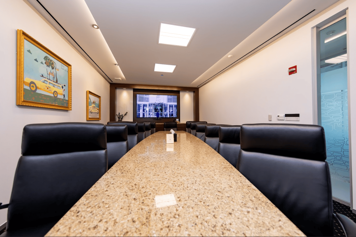 An interior shot of Executive Boardroom