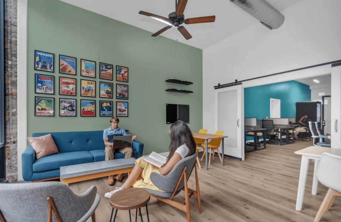 An interior shot of Windy City Coworking
