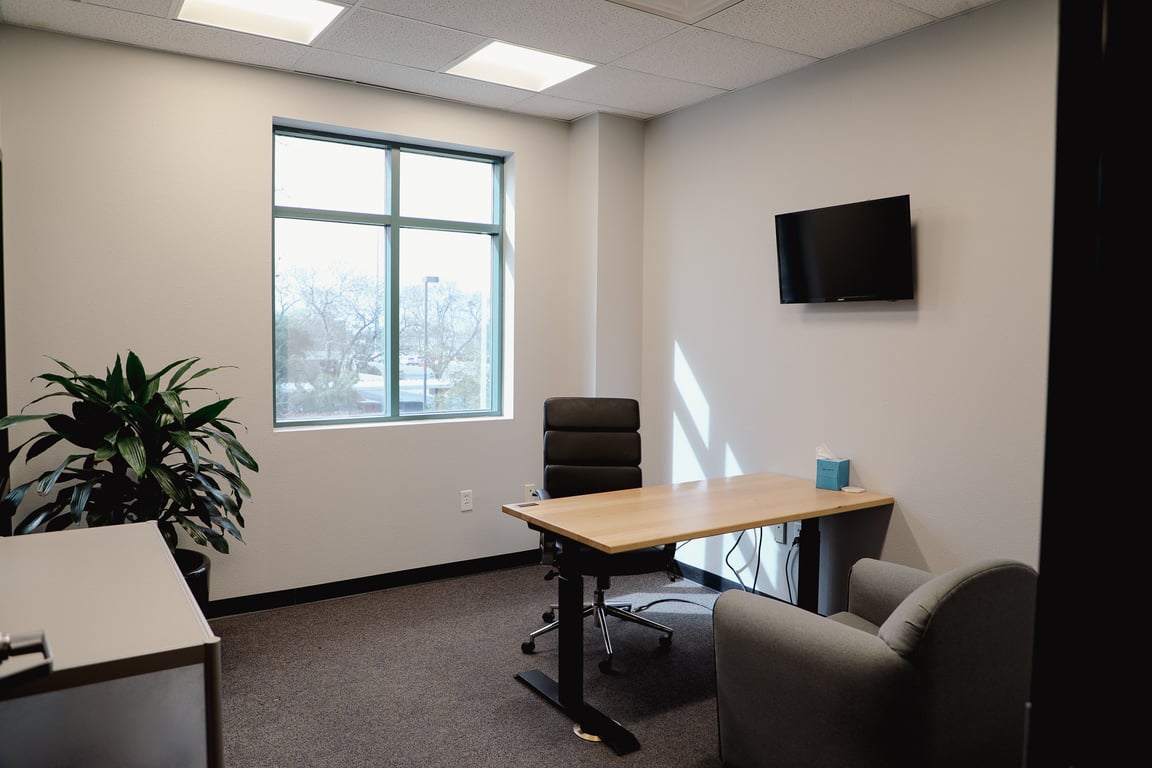 An interior shot of Small office