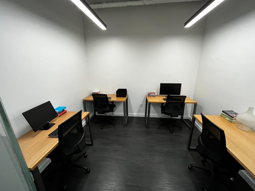 An interior shot of 4 Desk Interior Office