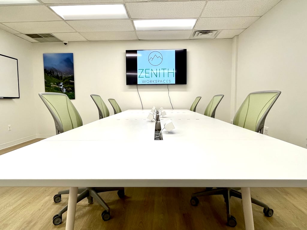 An interior shot of Evergreen Conference Room