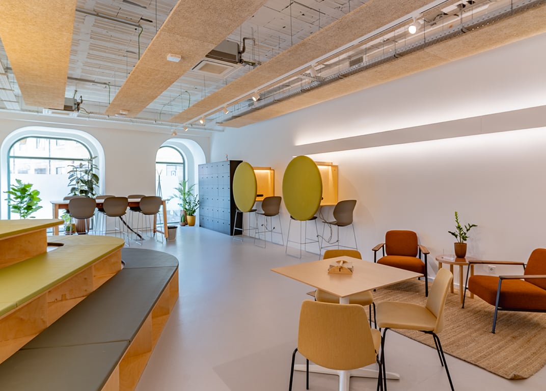 An interior shot of Heden Workspaces- Trindade