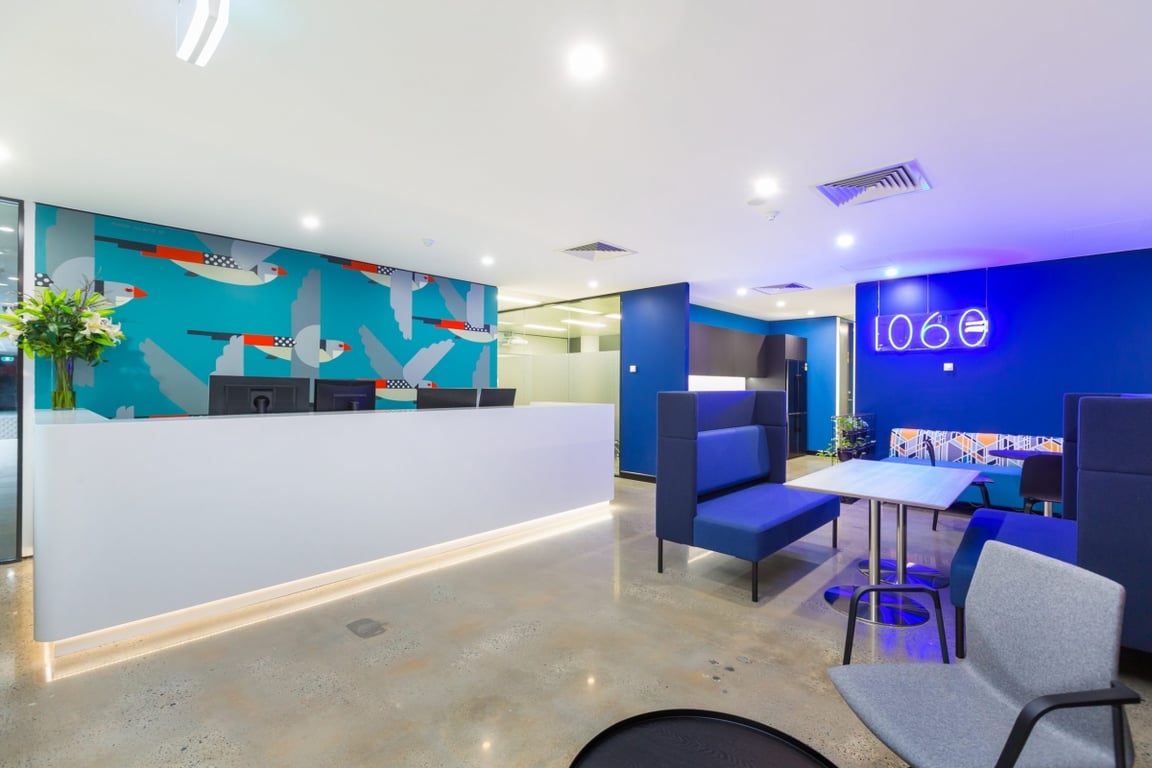 An interior shot of Hot Desk (Co-Working Station)