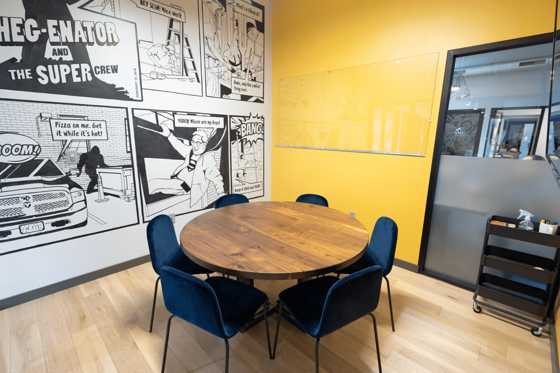 An interior shot of Comic Room