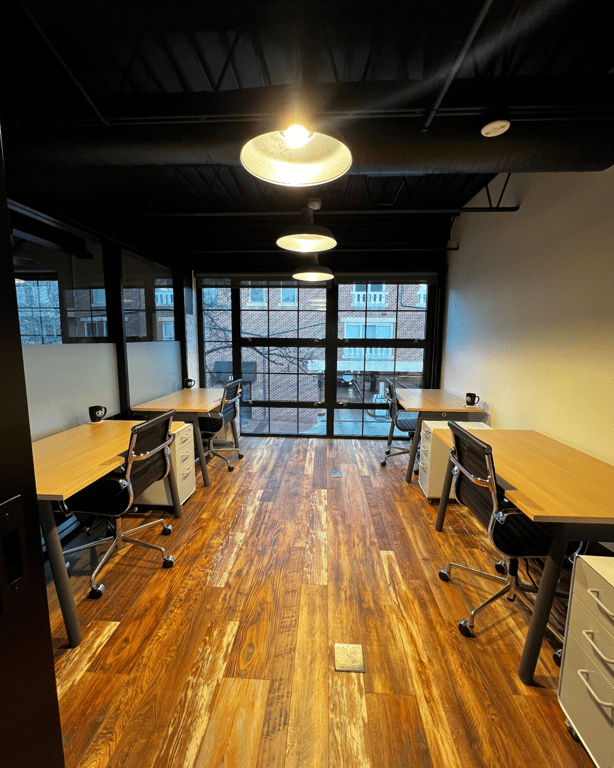 An interior shot of Office 208