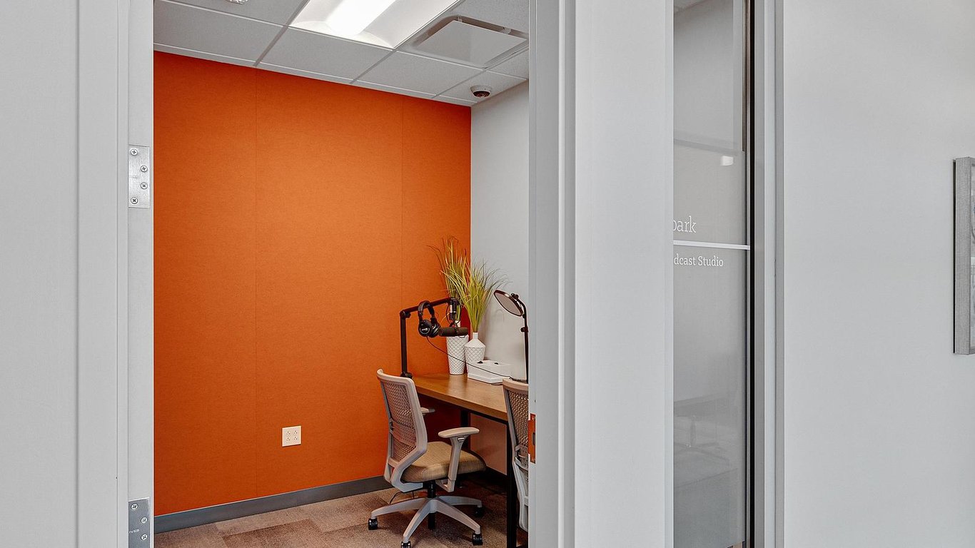 An interior shot of Podcast Studio @ Spark