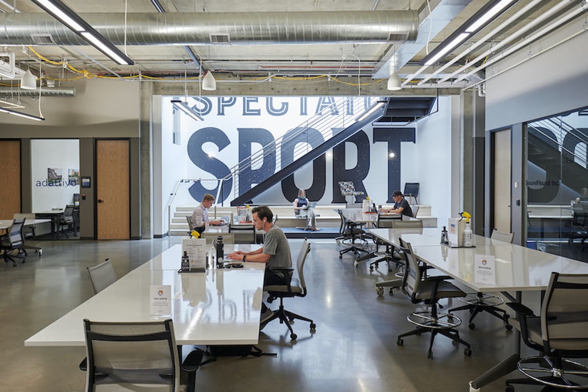 An interior shot of Galvanize Boulder