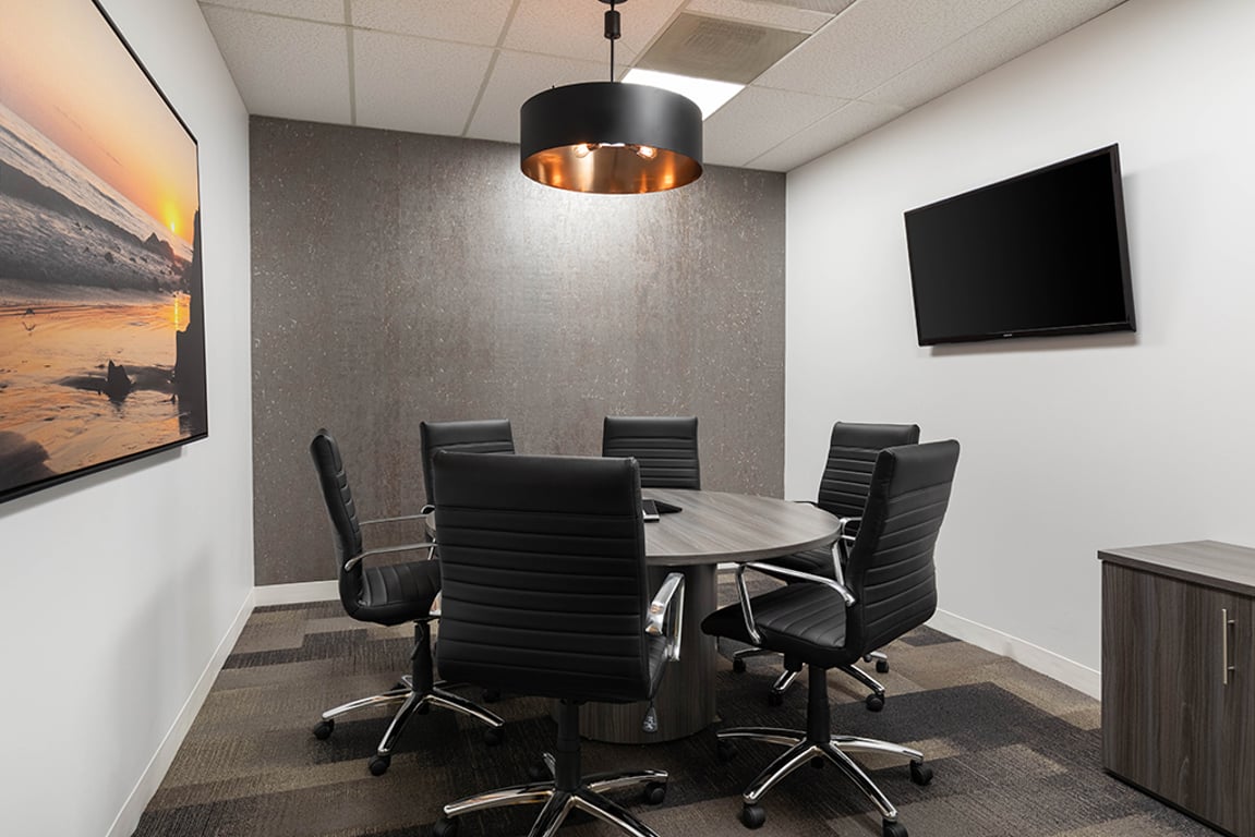An interior shot of 6 Person Meeting Room