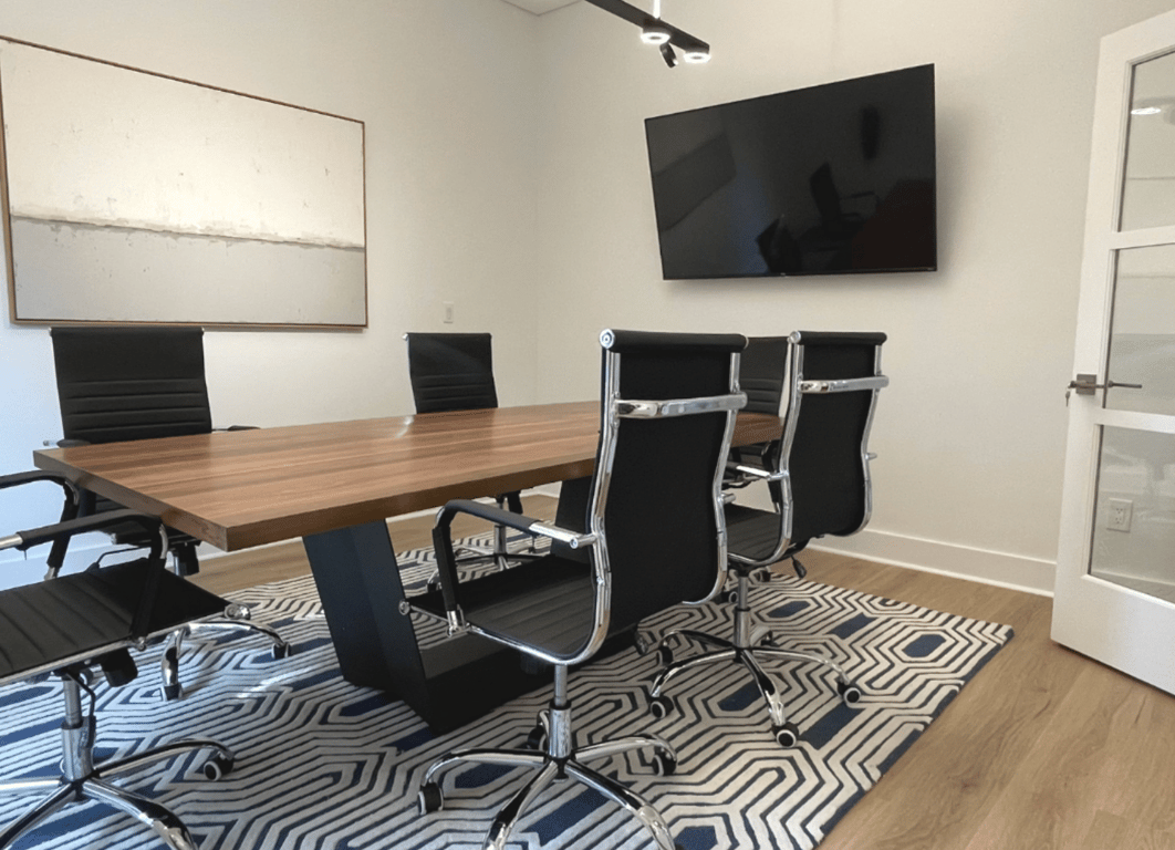 An interior shot of Flowspace Meeting Room
