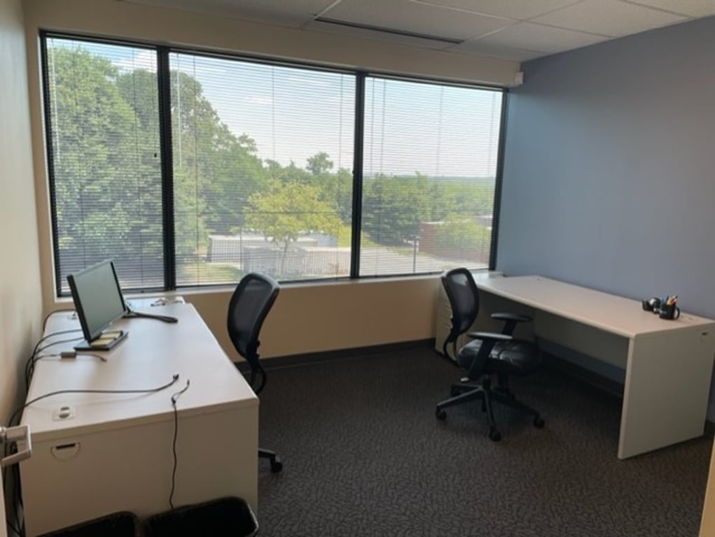 An interior shot of Office 307 - Entire Office - Two Desks