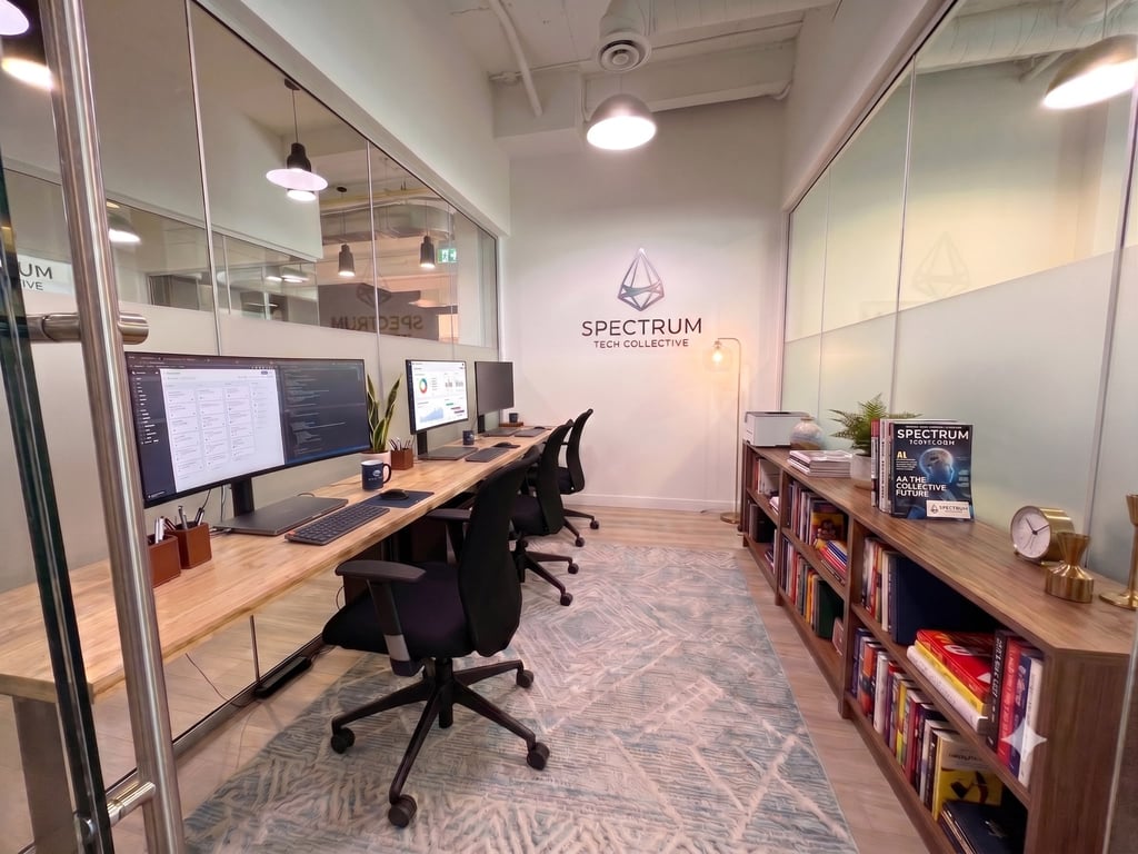 An interior shot of 3-Person Office