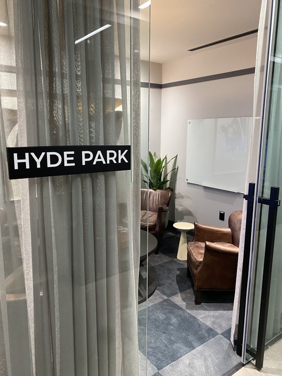 An interior shot of Hyde Park