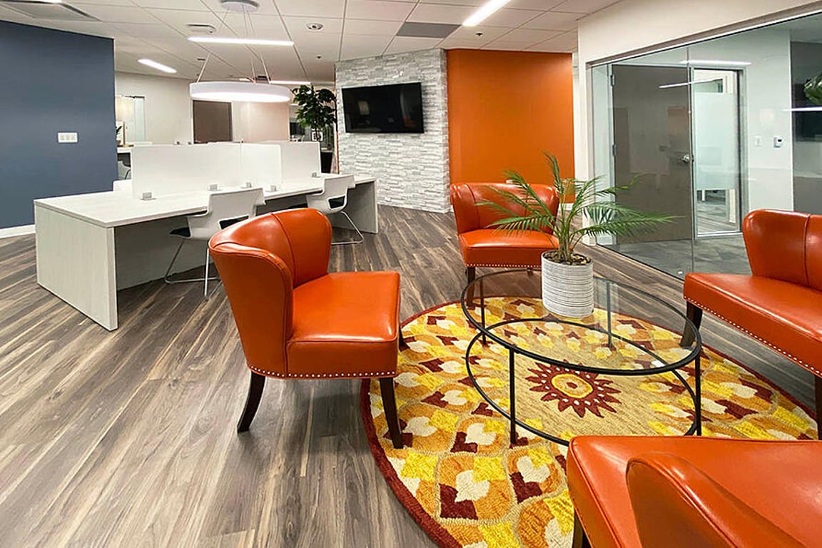An interior shot of Office Evolution - Fairfax