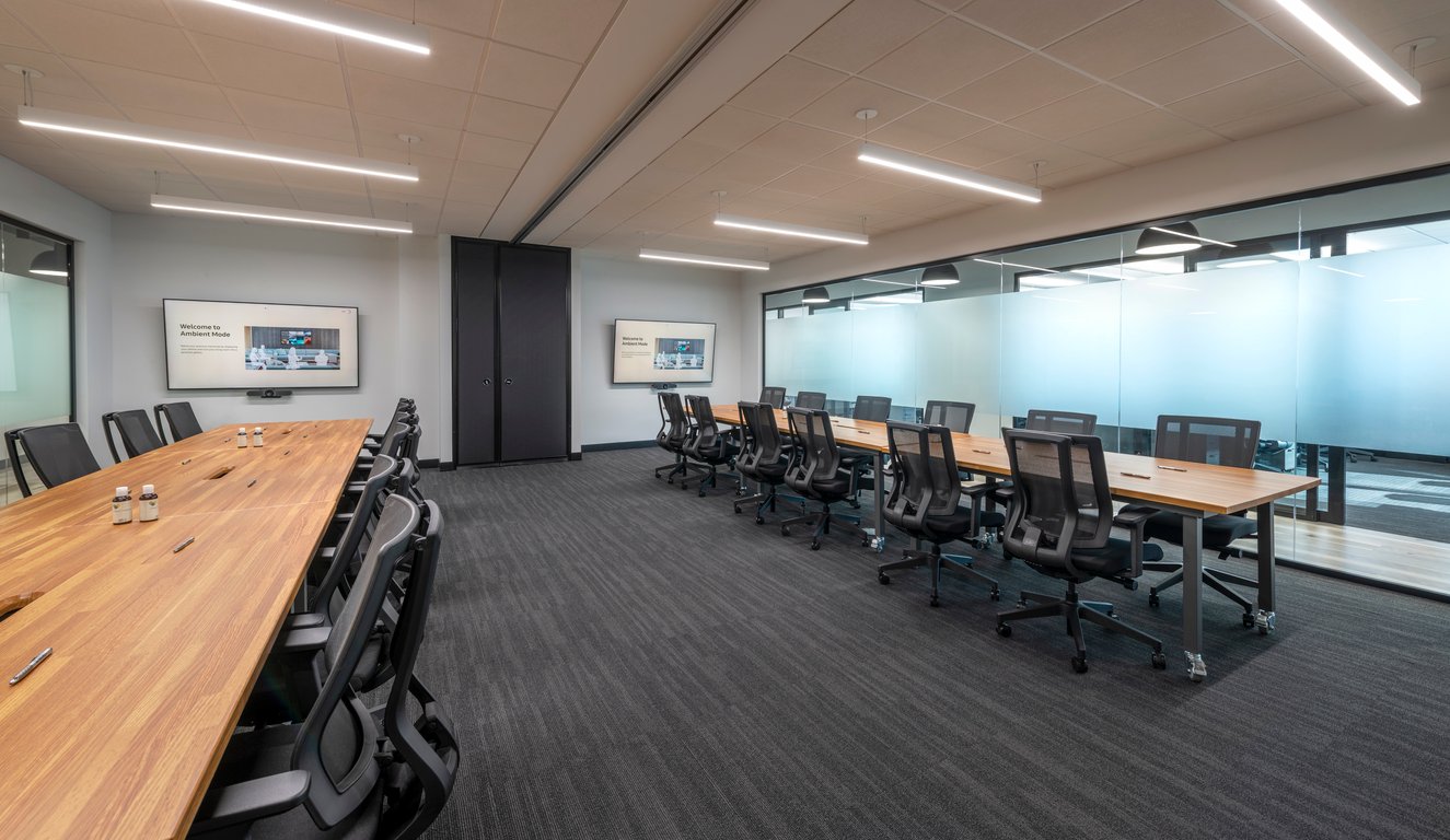 An interior shot of Super Hornet & Chinook Conference Rooms