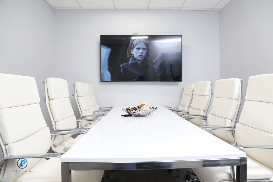 An interior shot of 6801 Riverdale- Conference Room