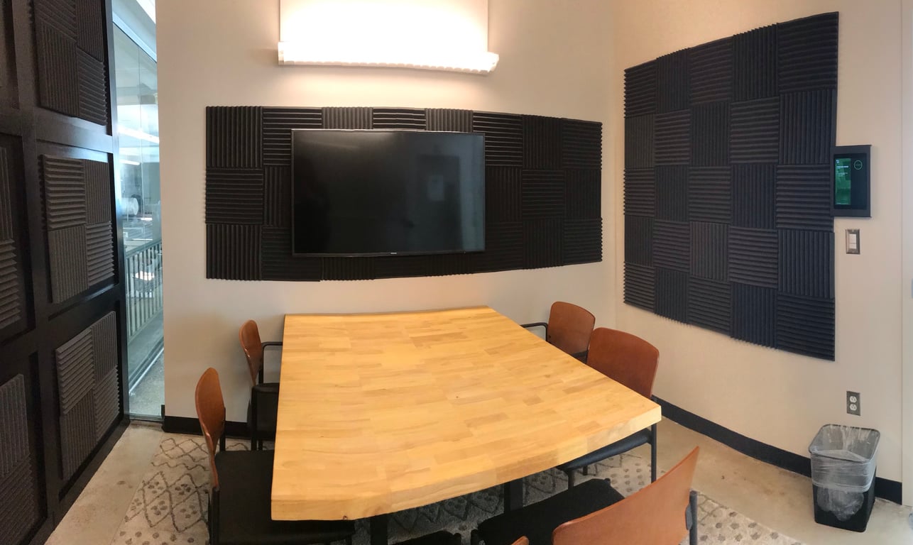 An interior shot of Podcast/Conference Room