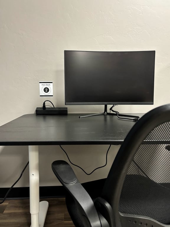 An interior shot of Hot Desk 2