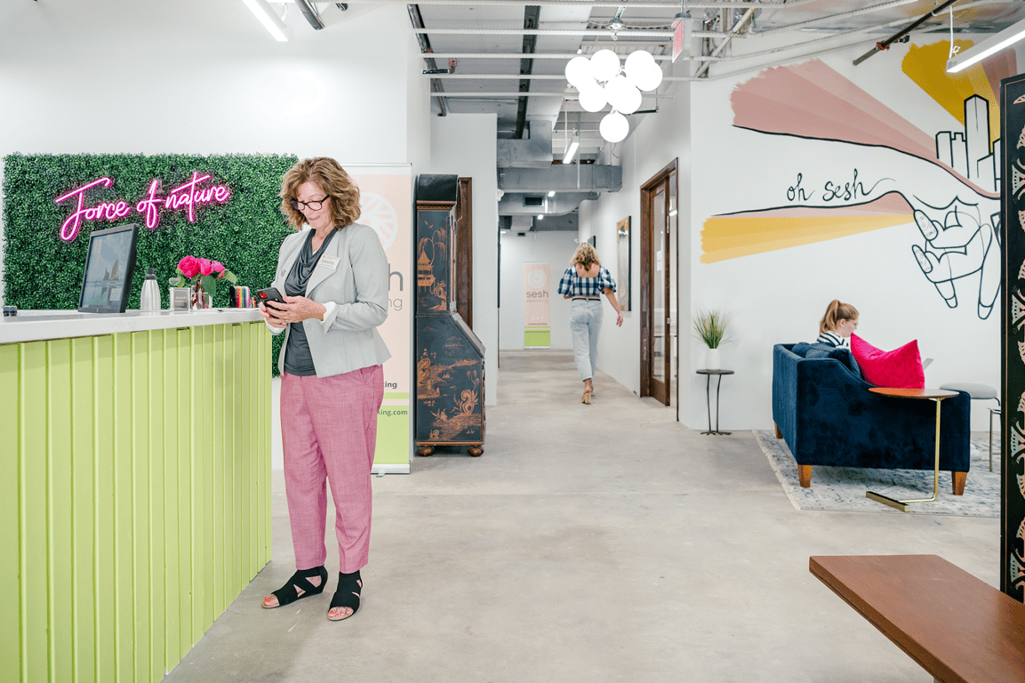 An interior shot of Sesh Coworking