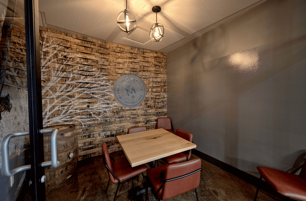 An interior shot of Middle West Room